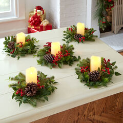 Bellmead Holiday Candle Ring, Set of 5, 