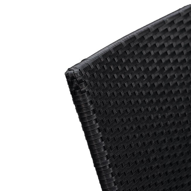 Morgan Outdoor Wicker Stacking Chair - Black - Set of 4, , alternate image number null