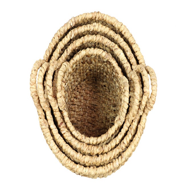 Set Of 4 Brown Sea Grass Coastal Storage Basket Storage Basket, , alternate image number null