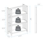 3-Shelf Folding Stackable Bookcase 27.5" Wide-Espresso, , alternate image number null