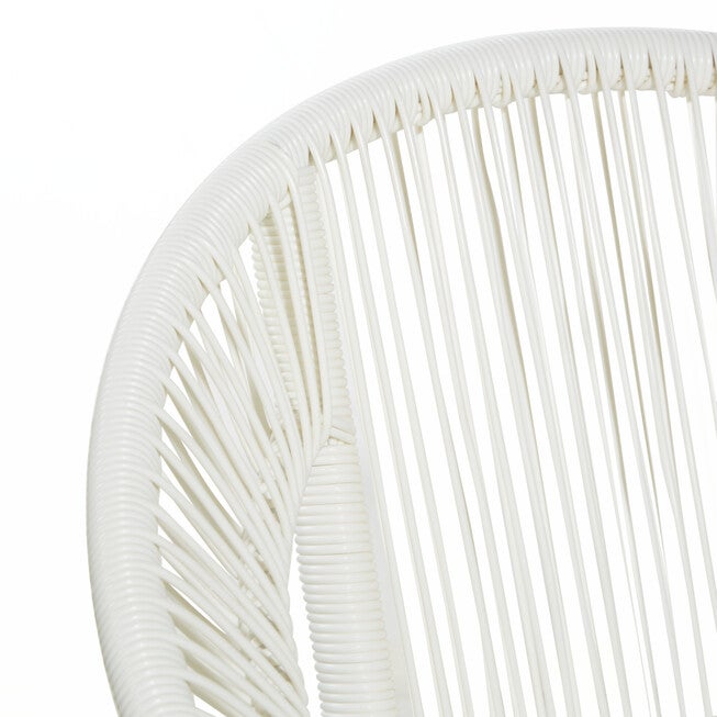 White Metal Contemporary Outdoor Chair, , alternate image number 5
