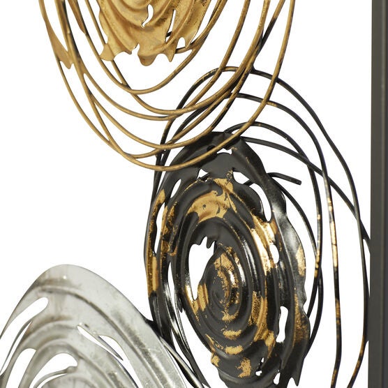 Set Of 2 Black Metal Contemporary Wall Decor, , alternate image number null