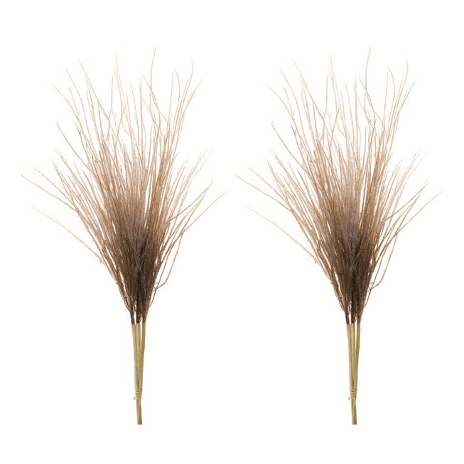 Plume Bundle (Set of 2) 41 inchesH Polyester, WHITE/BROWN, alternate image number 2