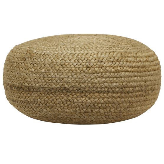 Round Woven Pouf , , on-hover image number null