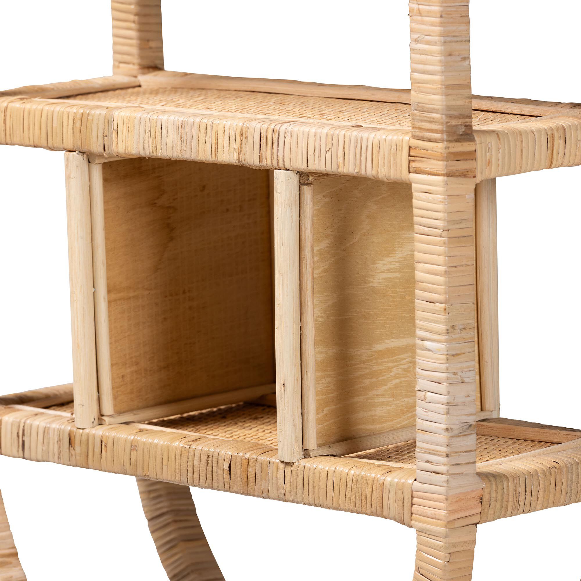 Labonita Natural Rattan Wall Shelf, BROWN, alternate image number 4