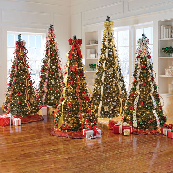 Fully Decorated Pre-Lit 7½' Pop-Up Christmas Tree, , alternate image number null