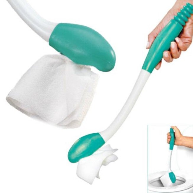 Long Reach Comfort Wipe - Bathroom Hygiene Wand Tool Assistant, , alternate image number null