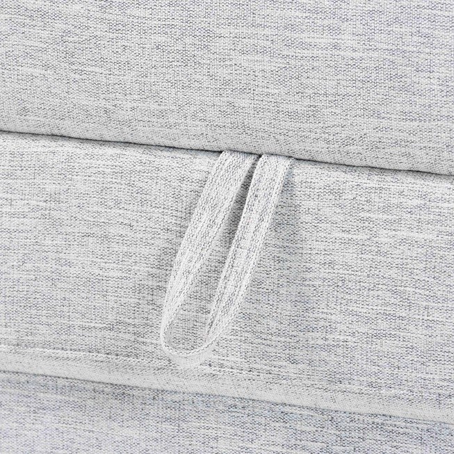 Sabriel Modern Light Grey Fabric Convertible Sleeper Ottoman, LIGHT GREY/OAK BROWN, alternate image number null