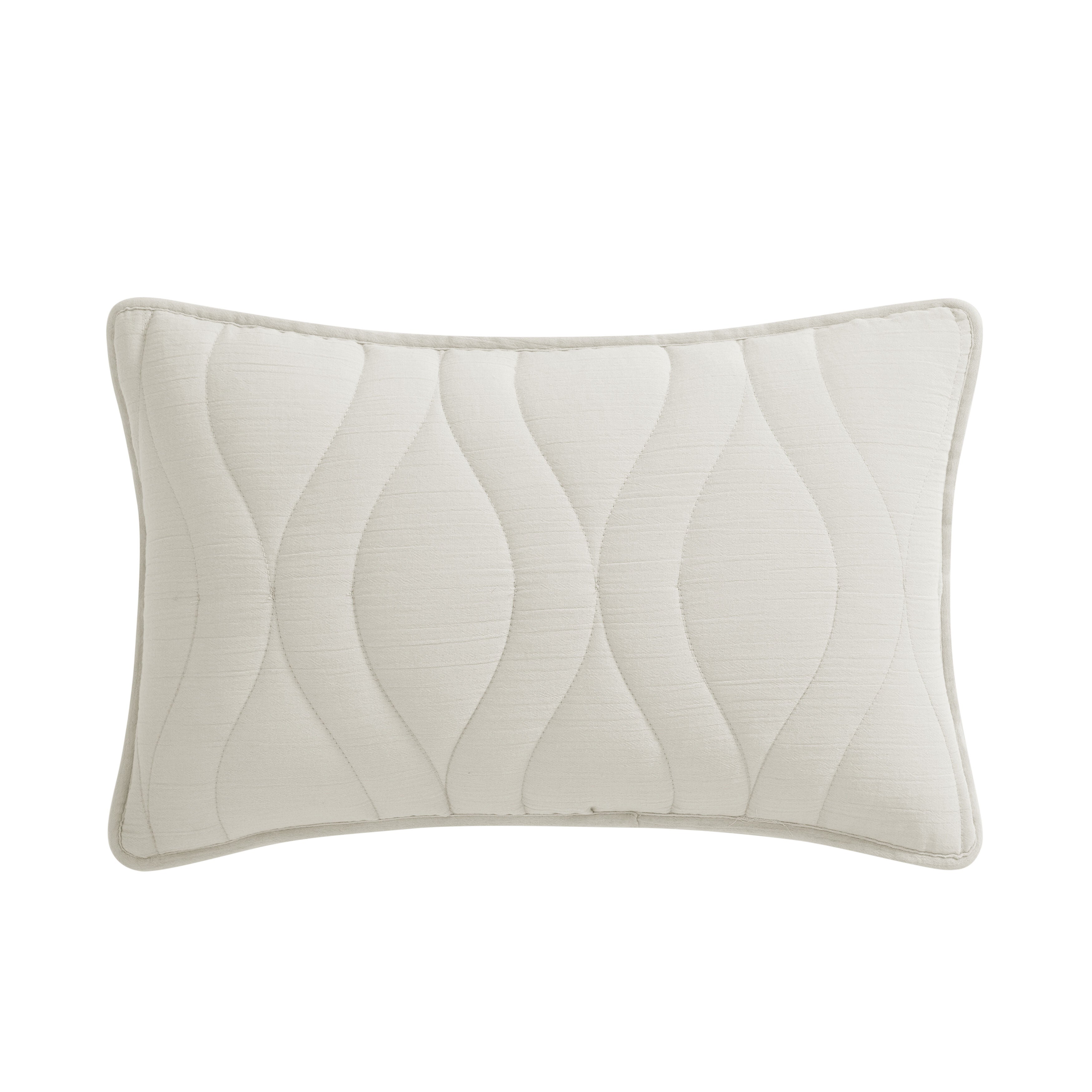 COVE QUILTED BOUDOIR DECORATIVE THROW PILLOW, GREY, alternate image number 1