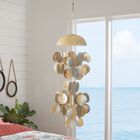 Silver Coconut Shell Coastal Wind Chime, , on-hover image number null