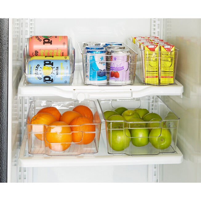 5-Pc Fridge Organizer Trays, CLEAR, hi-res image number 0
