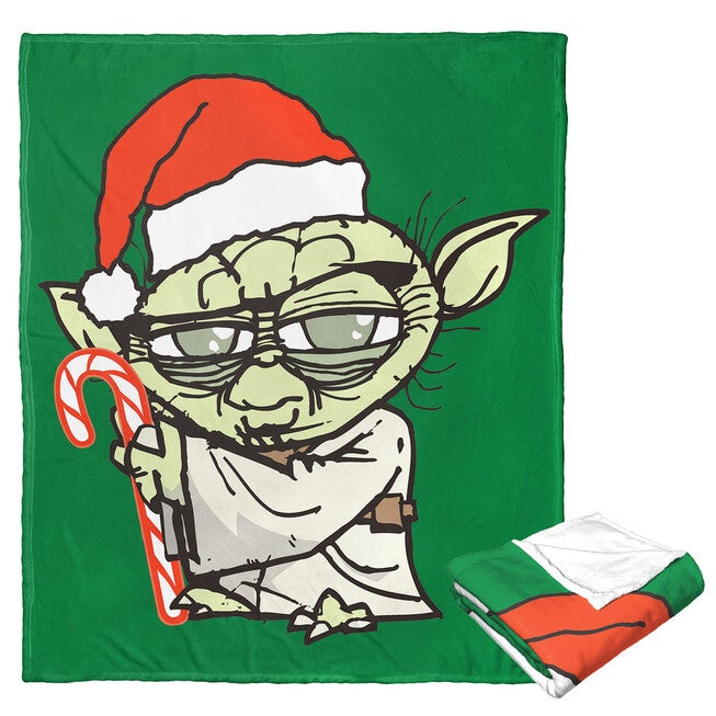Star Wars Yoda Festive Silk Touch Throw Blanket, O, hi-res image number null