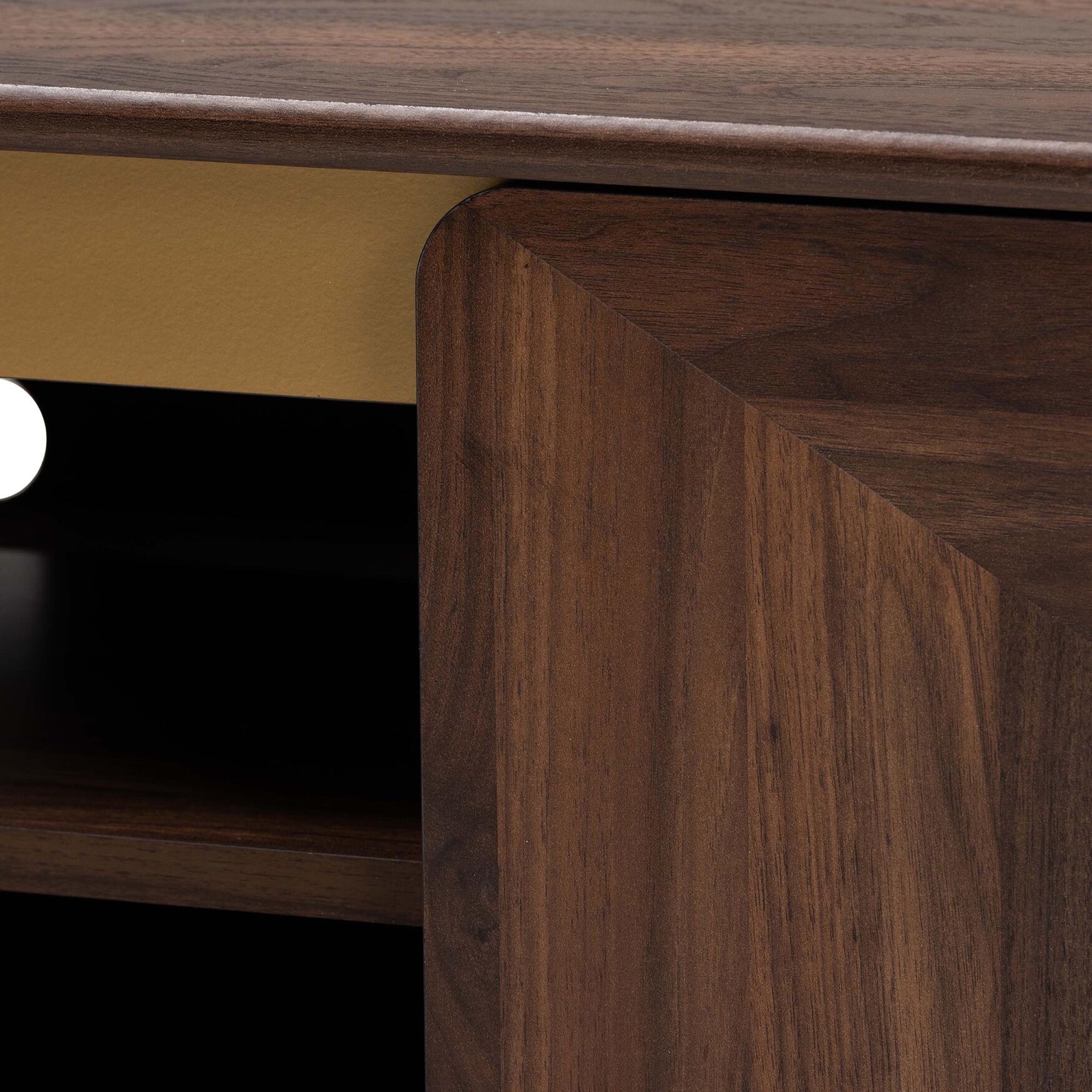 Graceland Mid-Century Modern Transitional Walnut Brown Finished Wood 2-Door TV Stand, , alternate image number 10