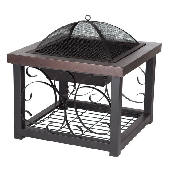 Hammer Tone Bronze Finish Cocktail Table Fire Pit, BRONZE, hi-res image number null