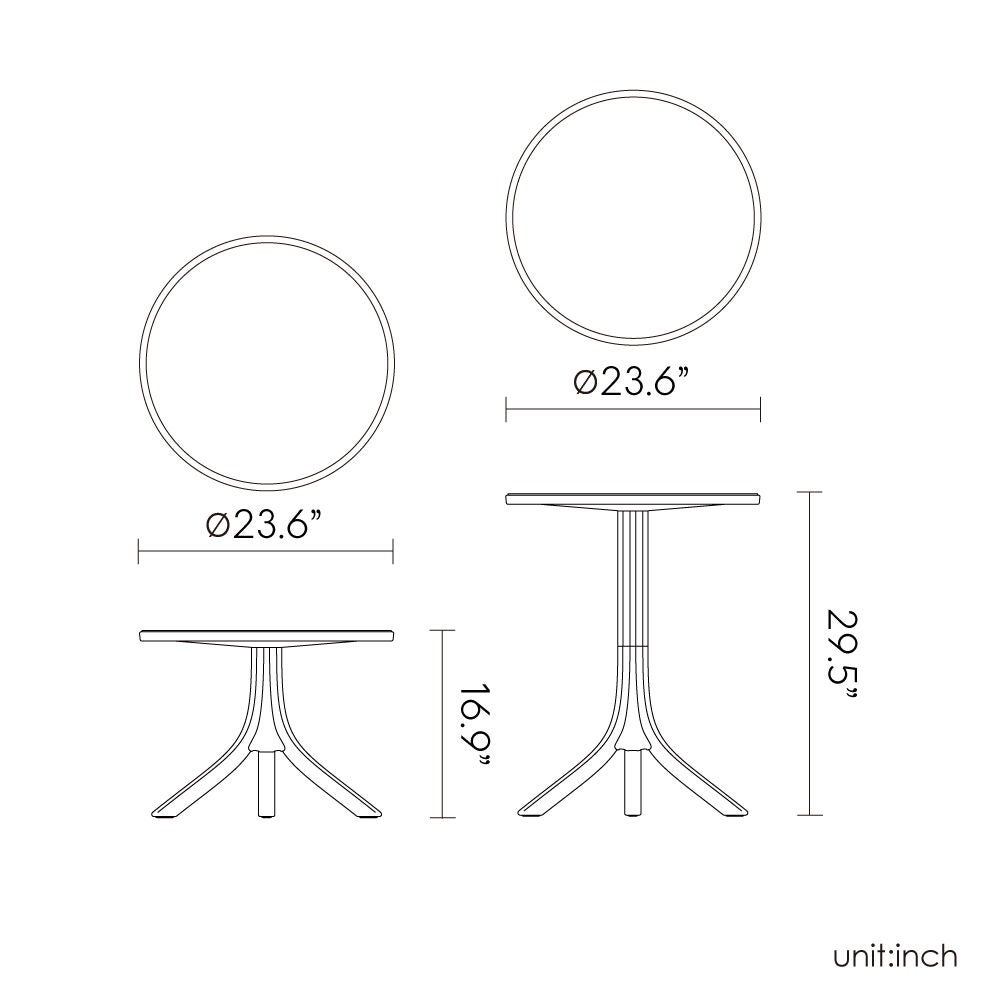 Seattle 2-in-1 Round Side Table, WHITE, alternate image number 4
