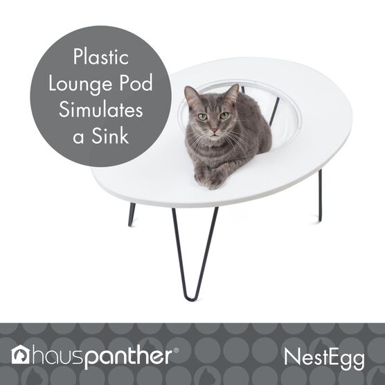 Hauspanther NestEgg - Raised Cat Bed & Side Table, , on-hover image number null