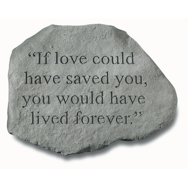 If Love Could Have Saved You Garden Memorial Accent Stone, GREY, hi-res image number null