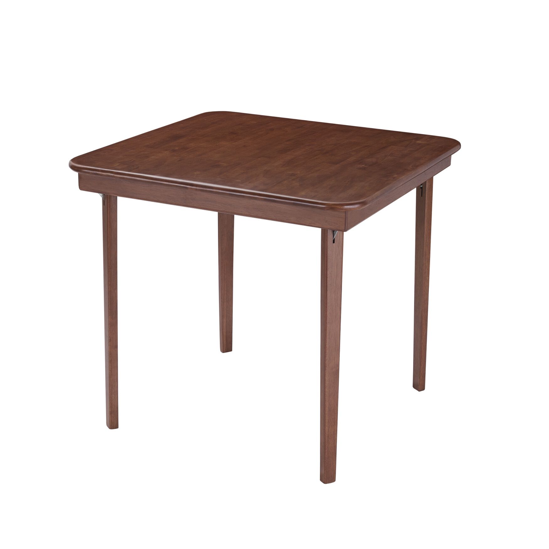 Straight Edge Wood Folding Card Table, CHERRY, hi-res image number 0