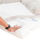 Bolstered Pet Bed Cushion With Memory Foam, Medium Ivory & Beige, , alternate image number null
