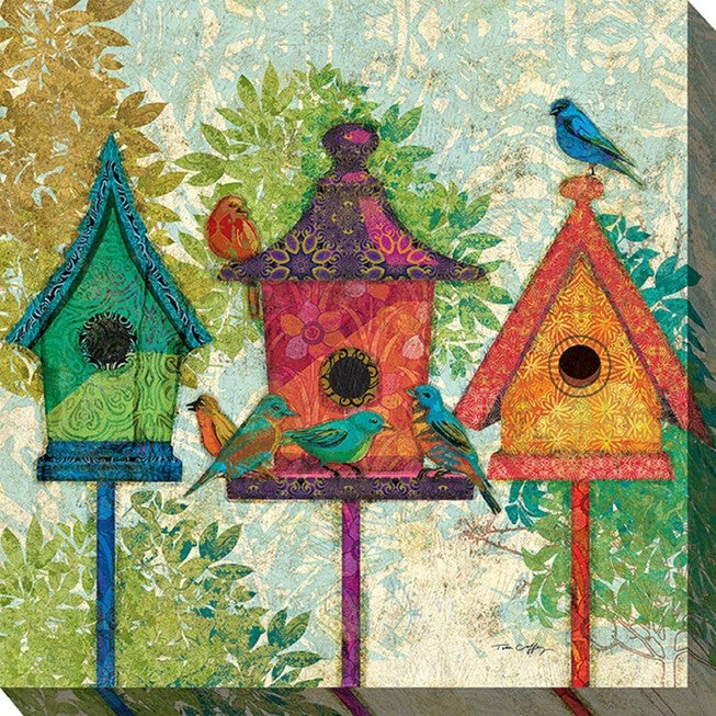 THREE NEIGHBORS OUTDOOR ART 24X24, MULTI, hi-res image number null