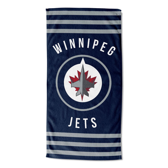 Winnipeg Jets Stripes Beach Towel, MULTI, hi-res image number null