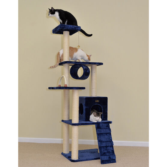 Real Wood 71" Cat Climbing Furniture Tower, , on-hover image number null