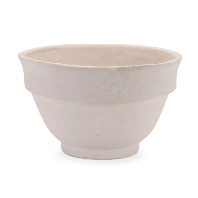 Recycled Paper Chalk Bowl 10 inchesD, BEIGE, hi-res image number 0
