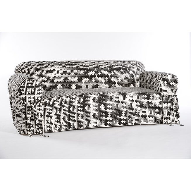 Roman Key Cotton Slipcover black , , on-hover image number null