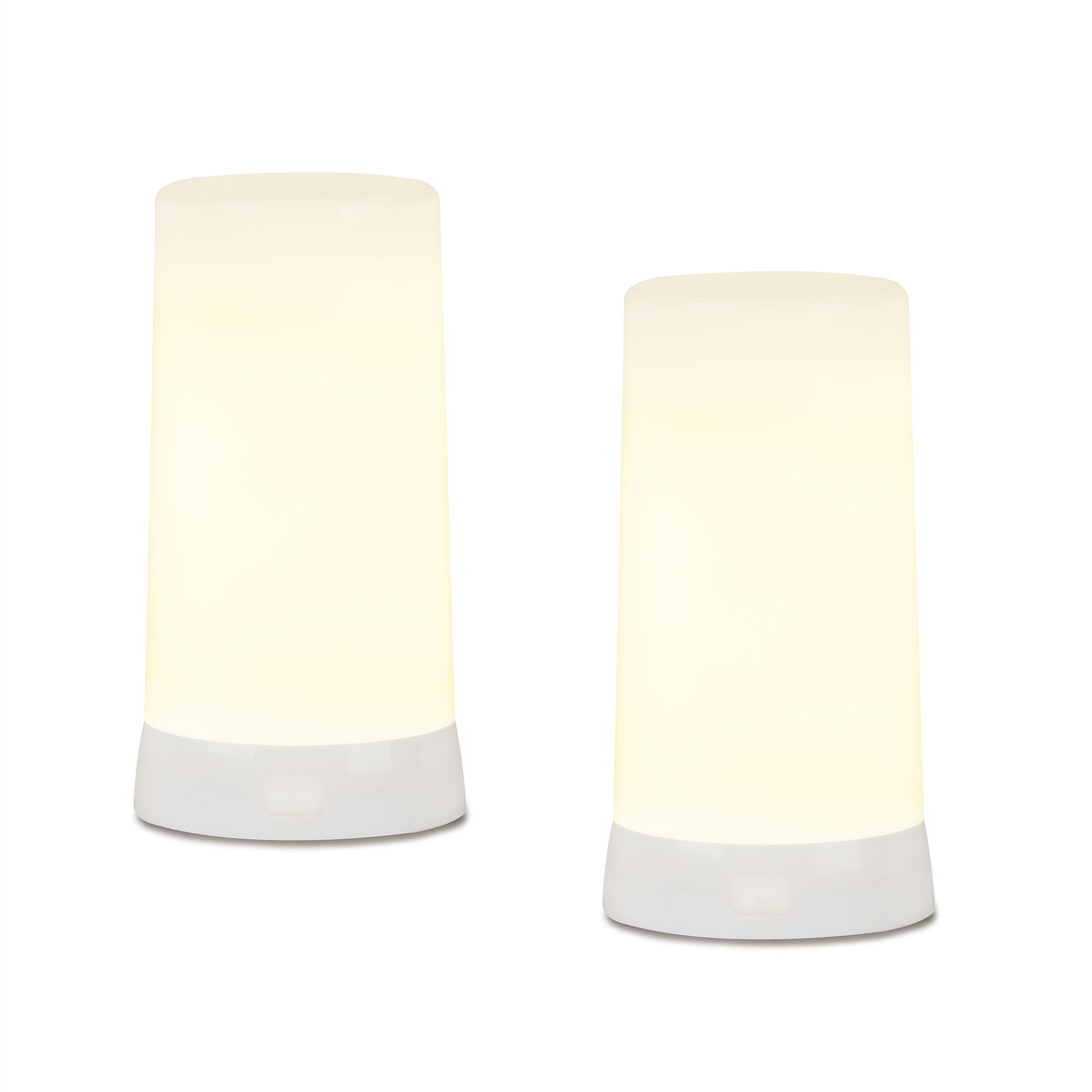 LED White Flickering Light Designer Candle with Remote and Magnet Set of 2, WHITE, hi-res image number 0