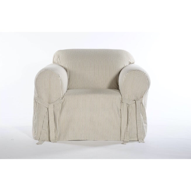 Twill Ticking Stripe Slipcover, , alternate image number 2