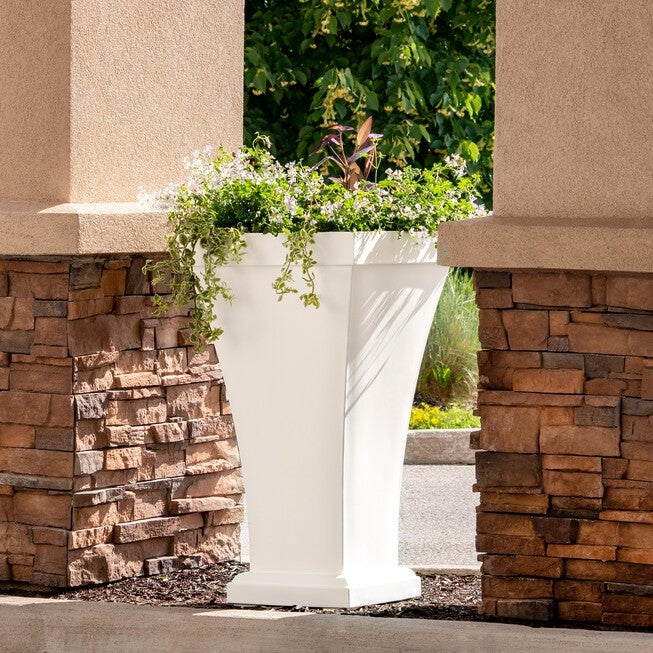 Bordeaux 40 inches Tall Planter, WHITE, hi-res image number null
