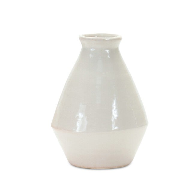 Vase (Set of 2) 7 inchesH Terra Cotta, WHITE, alternate image number 1
