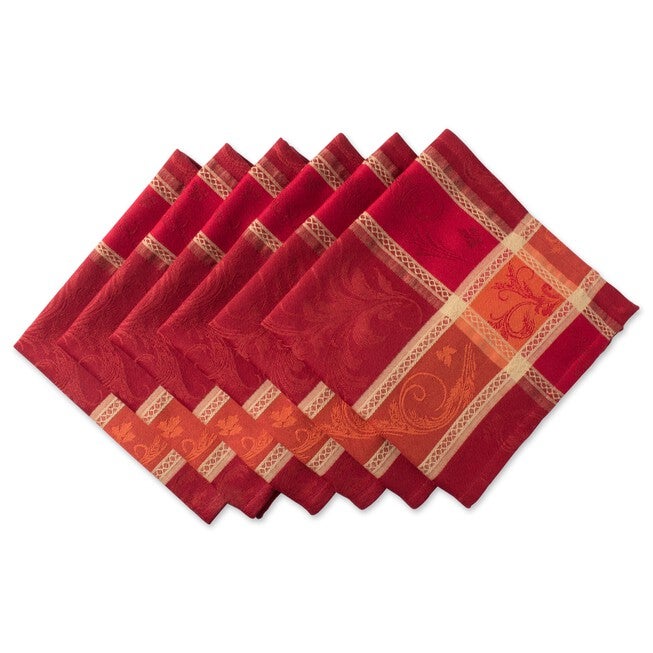 Harvest Wheat Jacquard Napkin, Set of 6, TAN, hi-res image number null