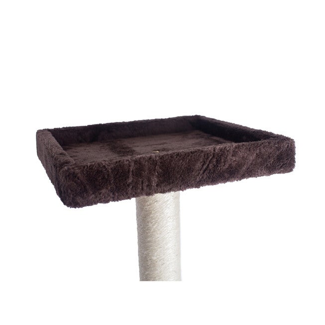 4 Level Gleepet Real Wood 57 inches Condo Cat Tree With Ramp, Hammock, , alternate image number 6