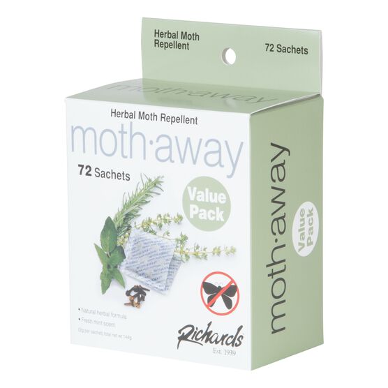 Herbal Moth Away, Non Toxic, 72 Sachets, CLEAR, hi-res image number null