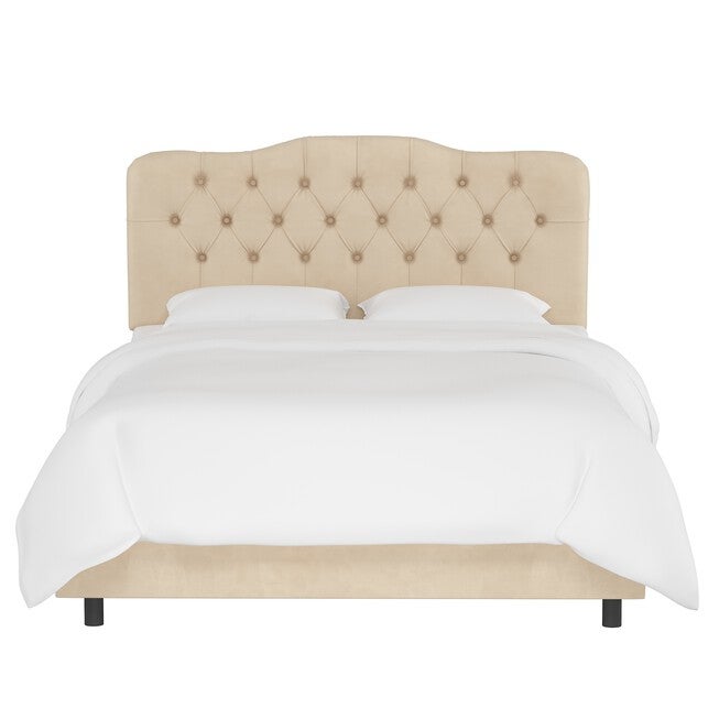 Velvet Tufted Bed, , on-hover image number null