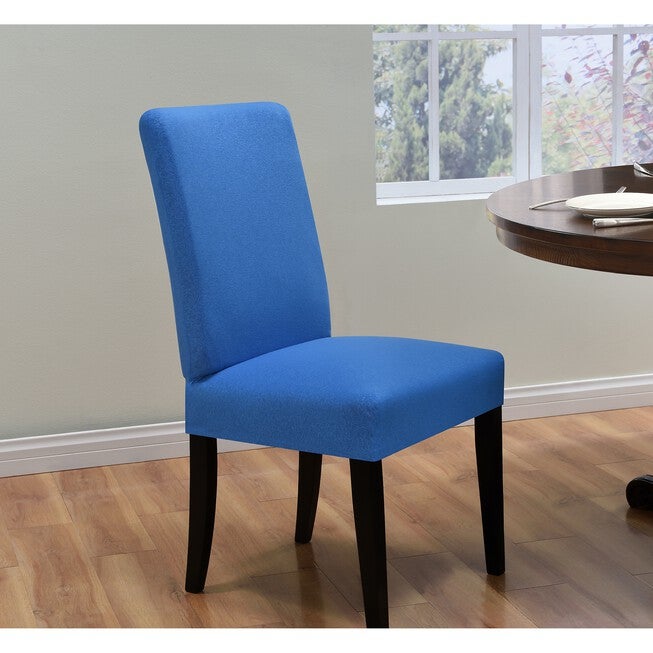 Kathy Ireland Ingenue Dining Room Chair Cover, COBALT, hi-res image number null