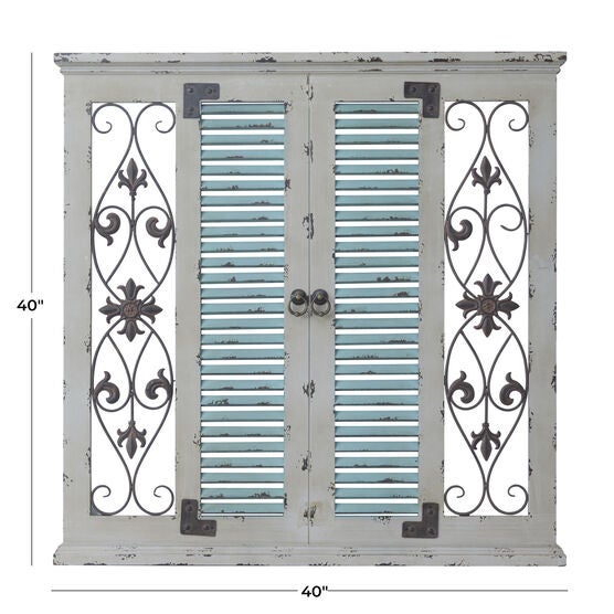 Beige Rustic Floral Wood Wall Décor, , alternate image number null