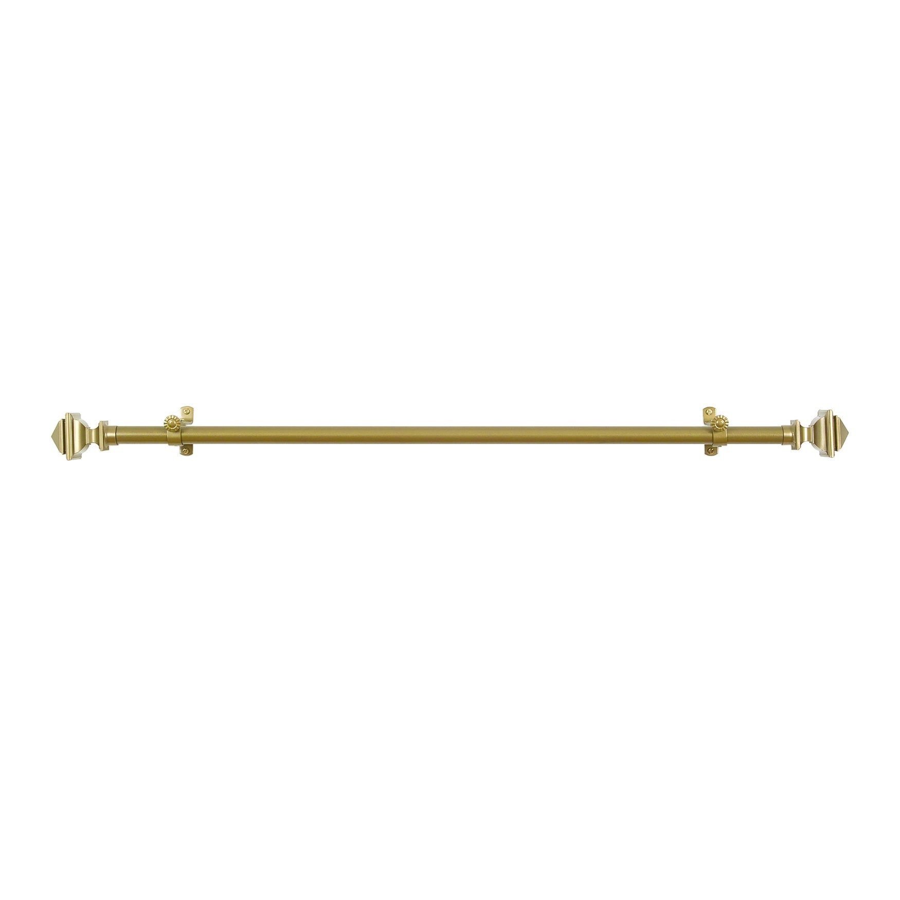 Alba Curtain Rod — Metal Rod with Deluxe PVC Finials | King Size