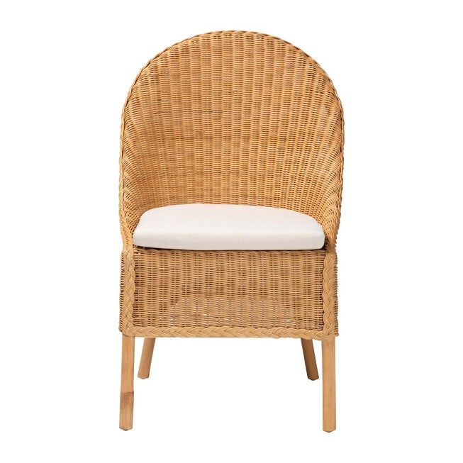 Camelia Bohemian Light Honey Rattan Dining Chair, LIGHT, alternate image number 2