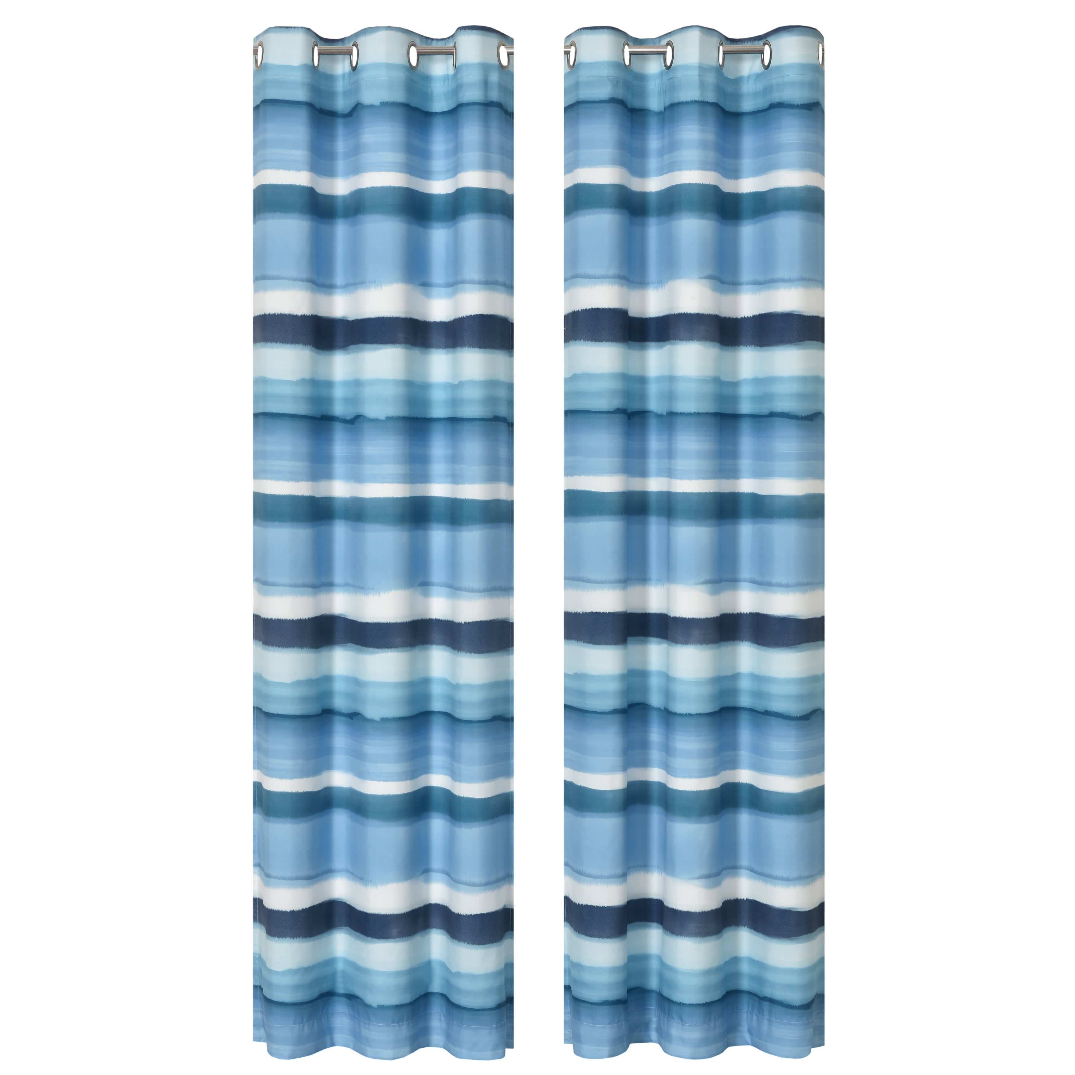 Balboa 84 Inch Grommet Panel Pair, BLUE, alternate image number 2