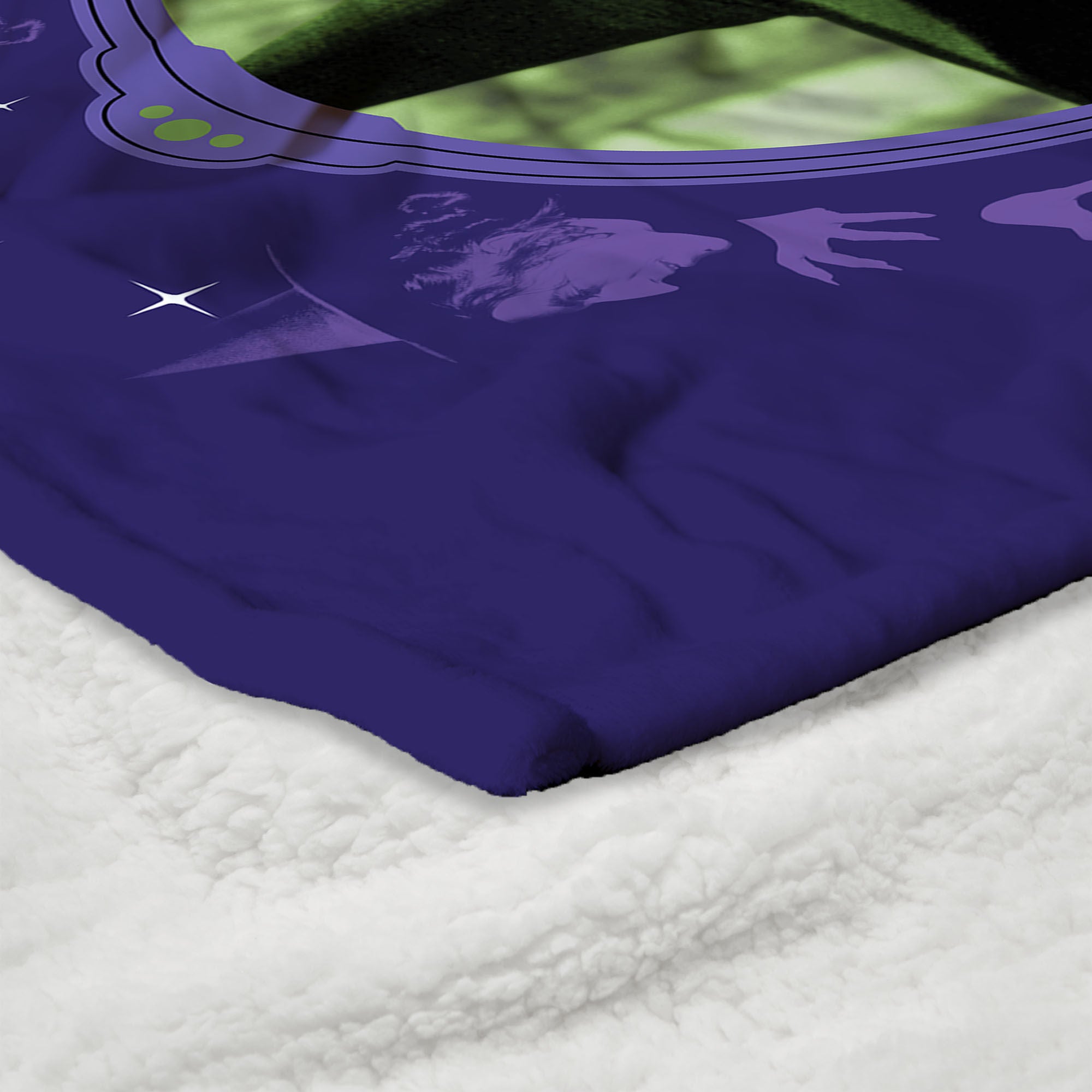 Warner Bros. The Wizard of Oz Wicked Bad Silk Touch Sherpa Throw Blanket 50x60 Inches, PURPLE, alternate image number 4