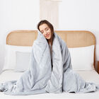 Crystal 15lb Reversible Cooling Weighted 48x72 Blanket with Removable Cover, , on-hover image number null
