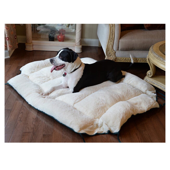Pet Bed & Mat, Luxury soft Dog Cushion, Laurel Green/Ivory, X-Large, , alternate image number 2