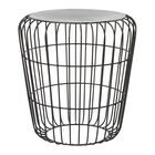 Grey Tin Industrial Outdoor Accent Table, GREY, hi-res image number null