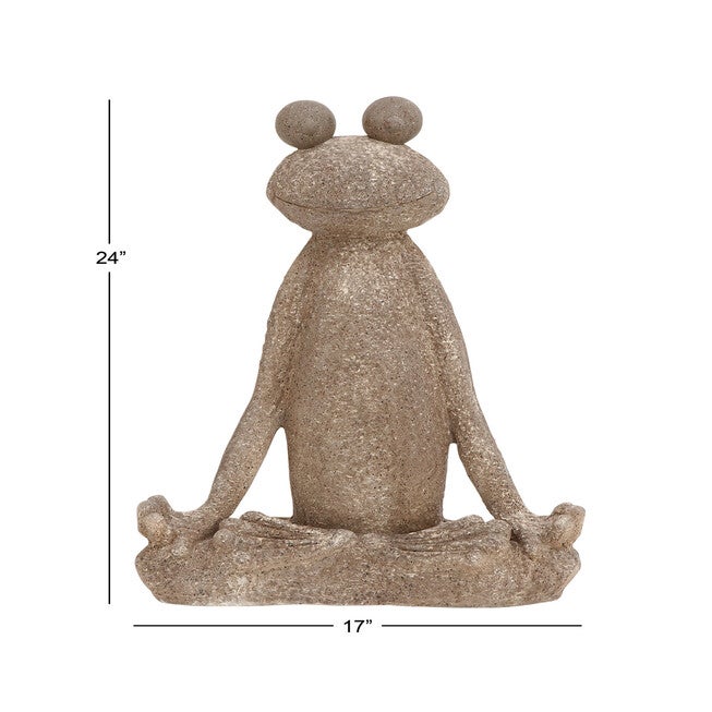 Brown Polystone Eclectic Frogs Garden Sculpture, , alternate image number 3
