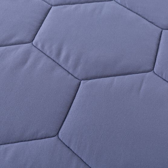 Honeycomb Down Alternative Blanket, Granite/Blue, , alternate image number null