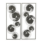 Set Of 2 Black Metal Contemporary Wall Decor, , alternate image number null
