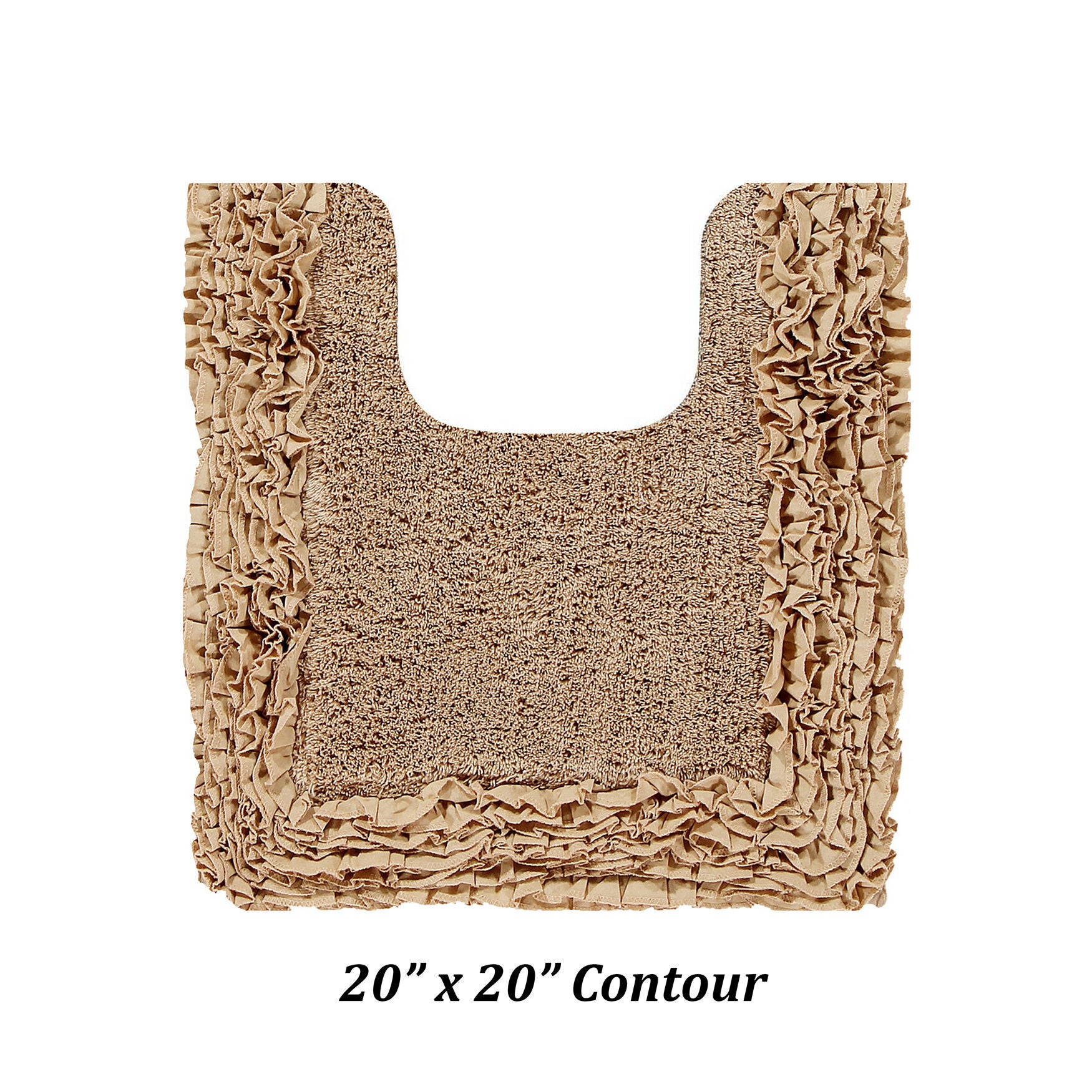 Shaggy Border Bath Rug Mat, 2 Pc Set (17 inches X 24 inches | 20 inches X 20 inches), , alternate image number 2