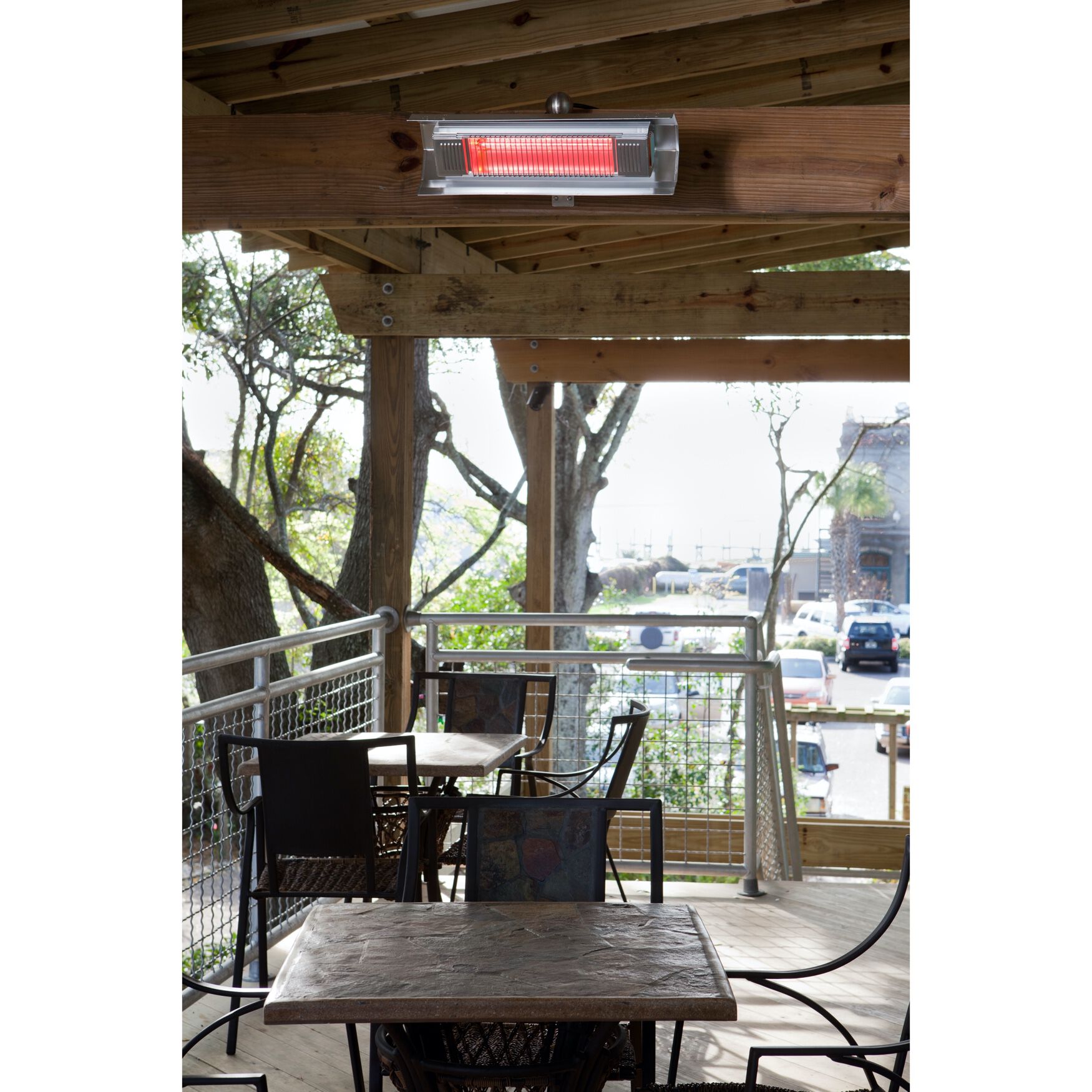 Black Steel Wall Mounted Infrared Patio Heater, , alternate image number 3